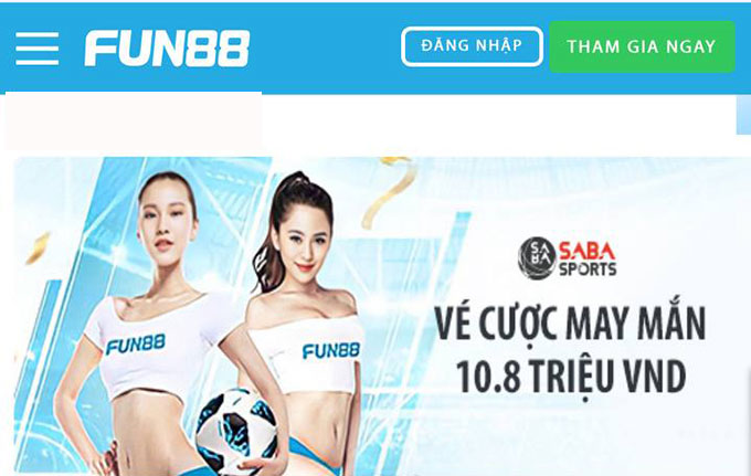 Vé cược Thể Thao SABA may mắn tại Fun88